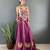 Wine Chinon Silk Lehenga With Heavy Embroidery Thread Work Choli