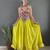 Lemon Chinon Silk Lehenga With Heavy Embroidery Thread Work Choli