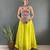Lemon Chinon Silk Lehenga With Heavy Embroidery Thread Work Choli
