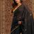 Black Mul Cotton Saree with Zari Border Gini Work
