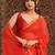 Red Mul Cotton Saree with Zari Border Gini Work