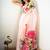 Peach Handpainted Mul Cotton Saree