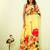 Yellow Handpainted Mul Cotton Saree