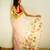 Peach Handpainted Mul Cotton Saree