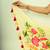 Yellow Handpainted Mul Cotton Saree