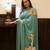 Green Hand Painted Mul Cotton Saree