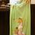 Green Hand Painted Mul Cotton Saree