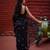 Black Mul Cotton Solid Saree