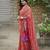Maroon Mul Cotton Solid Saree