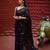 Black Mul Cotton Solid Saree