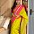 Yellow Lime Mul Cotton Saree with Contrast Border
