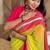 Yellow Lime Mul Cotton Saree with Contrast Border