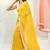Yellow Mul Cotton Saree with Crochet Border