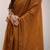 Mustard Mul Cotton Mirrorwork Saree with Handmade Tassels