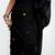 Black Mul Cotton Mirrorwork Saree with Handmade Tassels