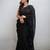 Black Mul Cotton Mirrorwork Saree with Handmade Tassels