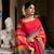 Red Woven Mul Cotton Handloom Saree