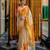 Beige Mul Cotton Hand painted Saree