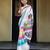 Blue Mul Cotton Ombre?Fade with Zari Stripe Saree
