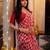 Red Handloom Cotton Saree with Lace Border