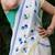 White Mul Cotton Saree with Handmade Tassels