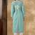 Chickenkari embroidered thread work chanderi cotton straight kurta