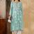 Chickenkari embroidered thread work chanderi cotton straight kurta