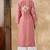 Chickenkari embroidered thread work chanderi cotton straight kurta