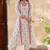 Women floral embroidered chikankari cotton  a-line kurta