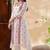Women floral embroidered chikankari cotton  a-line kurta
