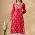 Chickenkari embroidered thread work chanderi cotton straight kurta