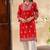 Ethnic motifs embroidered chikankari straight kurta