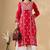 Chickenkari embroidered thread work chanderi cotton straight kurta
