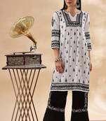 Women floral embroidered chikankari straight kurta