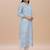 Women floral embroidered pure cotton straight chikankari kurta