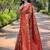 Red  Kanchipuram silk blend Saree 