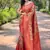 Red  Kanchipuram silk blend Saree 