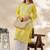 Chickenkari embroidered thread work chanderi cotton straight kurta