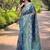 Blue  Kanchipuram silk blend Saree 