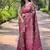Mulberry Purple  Kanchipuram silk blend Saree 