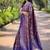Navy Blue  Kanchipuram silk blend Saree 