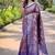 Navy Blue  Kanchipuram silk blend Saree 
