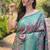 Turquoise  Kanchipuram silk blend Saree 