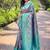 Turquoise  Kanchipuram silk blend Saree 