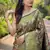 Mehndi Green  Kanchipuram silk blend Saree 