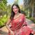 Rani Pink  Kanchipuram silk blend Saree 