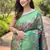 Green  Kanchipuram silk blend Saree 