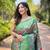 Green  Kanchipuram silk blend Saree 