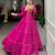 Hot Pink Rayon Lehenga Choli with Gota Patti Touch-Up and Embroidered Koti