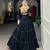 Black Rayon Lehenga Choli with Gota Patti Detail and Colorful Koti